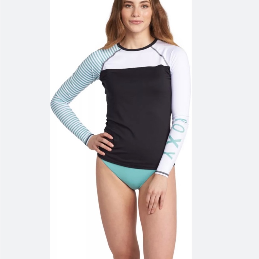 Roxy Women's Stripe Long Sleeve Rash Guard